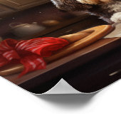 Bernedoodle Kerstkoekjes Feestelijke vakantie Poster (Hoek)