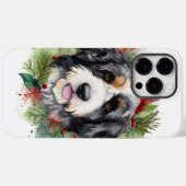 Bernedoodle Kerstkrans Feestelijke Pup Case-Mate iPhone Case (Achterkant (horizontaal))