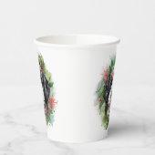 Bernedoodle Kerstkrans Feestelijke Pup Papieren Bekers (Links)