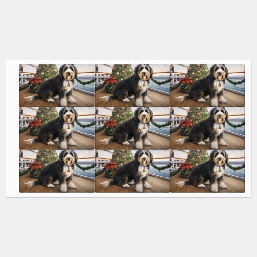 Bernedoodle Kerstmis Cruise: Pauze Vakantie Labels (Vel)