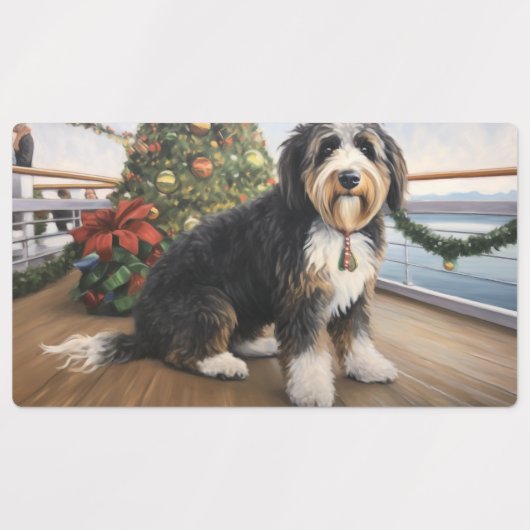 Bernedoodle Kerstmis Cruise: Pauze Vakantie Labels (Design 1)