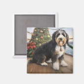 Bernedoodle Kerstmis Cruise: Pauze Vakantie Magneet (Voorkant / Achterkant)