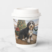 Bernedoodle Kerstmis Cruise: Pauze Vakantie Papieren Bekers (Achterkant)