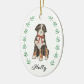 Bernedoodle kerstversiering keramisch ornament (Links)