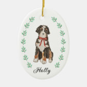 Bernedoodle kerstversiering keramisch ornament (Voorkant)