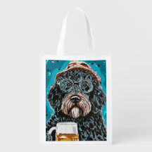 Bernedoodle met een mok