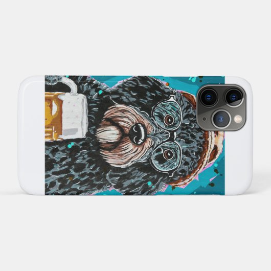 Bernedoodle met een mok Case-Mate iPhone case (Achterkant (horizontaal))