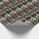 Bernedoodle Met Hart Rozen Valentijnsdag Cadeaupapier (Hoek)