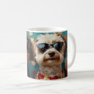 Bernedoodle Met Hartrozen Valentijnsdag  Koffiemok