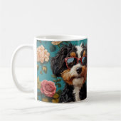 Bernedoodle Met Hartrozen Valentijnsdag  Koffiemok (Links)