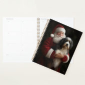 Bernedoodle met Kerstman Feestelijke Kerstmis Planner (Display)