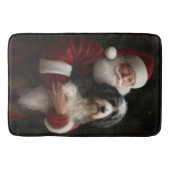 Bernedoodle met Sinterklaas Feestelijke Kerstmis Badmat (Voorkant)