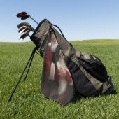 Bernedoodle met Sinterklaas Feestelijke Kerstmis Golfhanddoek (Groen)