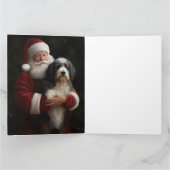 Bernedoodle met Sinterklaas Feestelijke Kerstmis Kaart (Binnen)