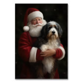 Bernedoodle met Sinterklaas Feestelijke Kerstmis Kaart (Voorkant)