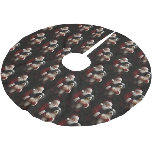 Bernedoodle met Sinterklaas Feestelijke Kerstmis Kerstboom Rok (Gekanteld)