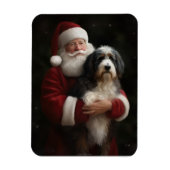 Bernedoodle met Sinterklaas Feestelijke Kerstmis Magneet (Verticaal)