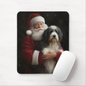 Bernedoodle met Sinterklaas Feestelijke Kerstmis Muismat (Met muis)