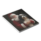 Bernedoodle met Sinterklaas Feestelijke Kerstmis Notitieblok (Schuin)