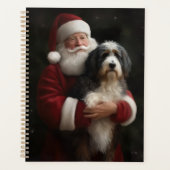 Bernedoodle met Sinterklaas Feestelijke Kerstmis Planner (Voorkant)