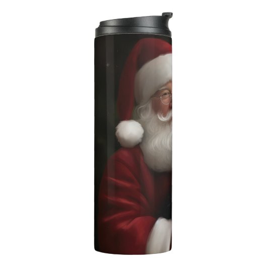 Bernedoodle met Sinterklaas Feestelijke Kerstmis  Thermosbeker (Gedraaid links)