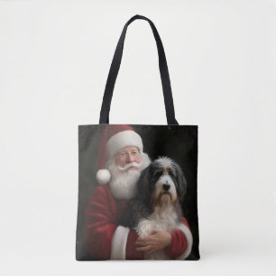 Bernedoodle met Sinterklaas Feestelijke Kerstmis Tote Bag