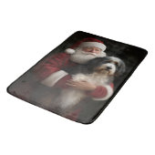 Bernedoodle met Sinterklaas Festive Kerst  Badmat (Gekanteld)