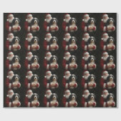 Bernedoodle met Sinterklaas Festive Kerst Cadeaupapier (Vlak)