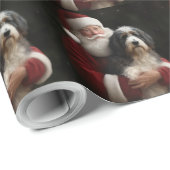 Bernedoodle met Sinterklaas Festive Kerst Cadeaupapier (Rol Hoek)