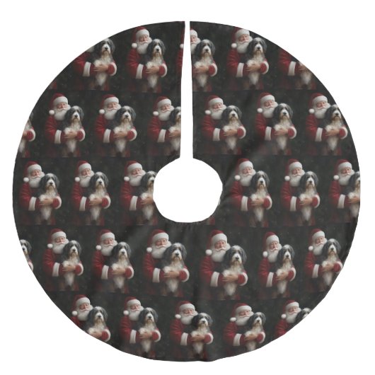 Bernedoodle met Sinterklaas Festive Kerst Kerstboom Rok (Voorkant)