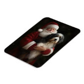 Bernedoodle met Sinterklaas Festive Kerstmis Magneet (Linkerzijde)