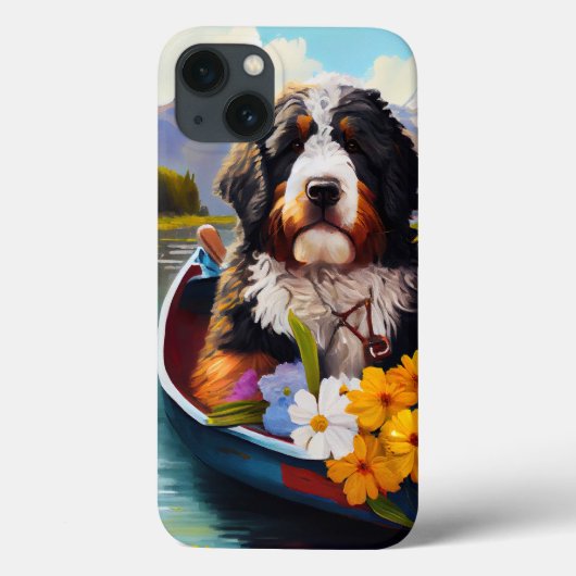 Bernedoodle op een peddel: Een landschappelijk avo Case-Mate iPhone Case (Achterkant)