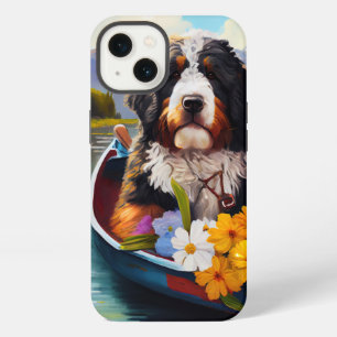 Bernedoodle op een peddel: Een landschappelijk avo iPhone 13 Hoesje