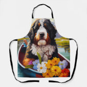 Bernedoodle op een peddel: Een landschappelijk avo Schort (Voorkant)