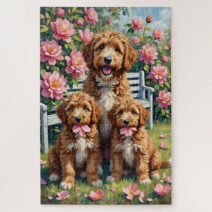 Bernedoodle Pioenentuin Kunst Legpuzzel