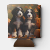 Bernedoodle Puppy Herfst Verrukking Pompoen Blikjeskoeler (Achterkant)