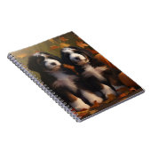 Bernedoodle Puppy Herfst Verrukking Pompoen Notitieboek (Rechterzijde)