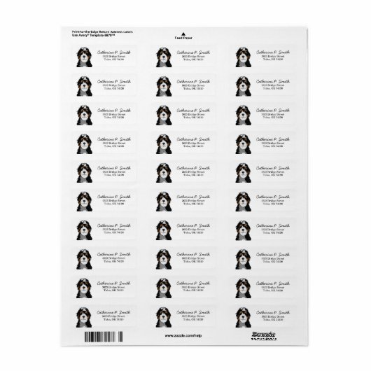 Bernedoodle Return Address Label (Full Sheet)