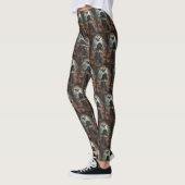 Bernedoodle Rijden Motorfiets Halloween Eng Leggings (Links)
