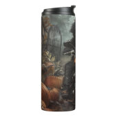 Bernedoodle Rijden Motorfiets Halloween Eng Thermosbeker (Gedraaid links)