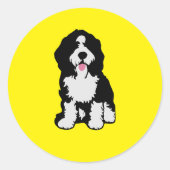 Bernedoodle Ronde Sticker (Voorkant)