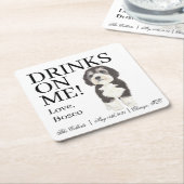 Bernedoodle Sheepadoodle Wedding Kartonnen Onderzetters (Schuin)