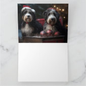 Bernedoodle Sneeuw slee Kerst Decoratie Kaart (Binnen)