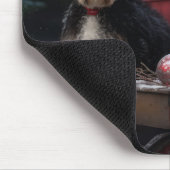 Bernedoodle Snowy Sleigh Kerstdecoratie Muismat (Hoek)