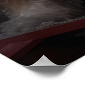 Bernedoodle Snowy Sleigh Kerstdecoratie Poster (Hoek)