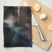 Bernedoodle Snowy Sleigh Kerstdecoratie Theedoek (Quarter Fold)