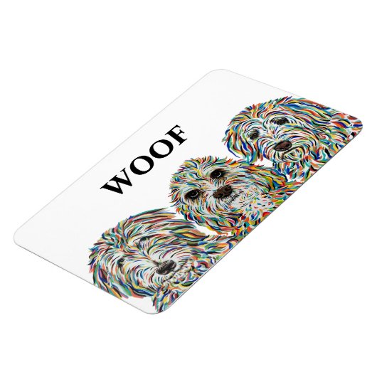 Bernedoodle, Spaniel en Golden Doodle Magnet Magneet (Linkerzijde)