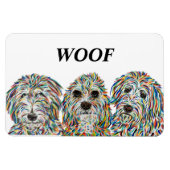 Bernedoodle, Spaniel en Golden Doodle Magnet Magneet (Horizontaal)