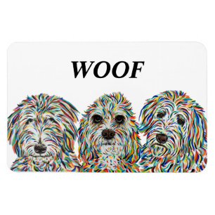 Bernedoodle, Spaniel en Golden Doodle Magnet Magneet
