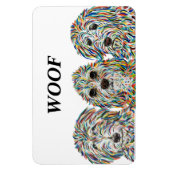 Bernedoodle, Spaniel en Golden Doodle Magnet Magneet (Verticaal)